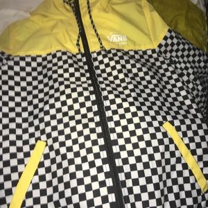 Vans checkerboard black-white-yellow jacket